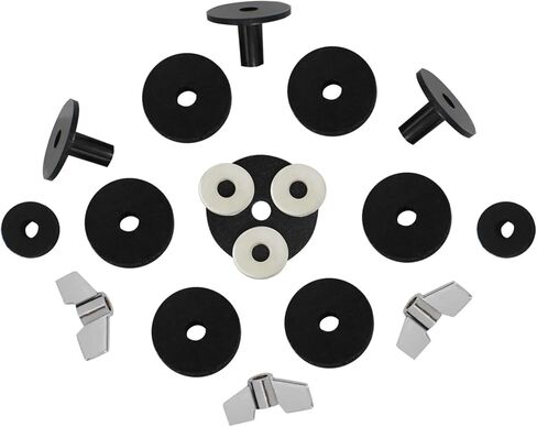 Cymbals Stand Sleeves Felts Pad 18 pcs مع بديل لمكسرات Washer Base Wing for Drum Hi-Hat Cymbal Stand Canner in Kuwait