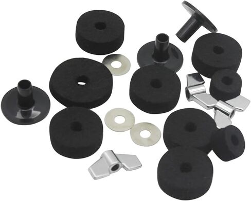 Cymbals Stand Sleeves Felts Pad 18 pcs مع بديل لمكسرات Washer Base Wing for Drum Hi-Hat Cymbal Stand Canner in Kuwait