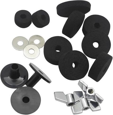 Cymbals Stand Sleeves Felts Pad 18 pcs مع بديل لمكسرات Washer Base Wing for Drum Hi-Hat Cymbal Stand Canner in Kuwait