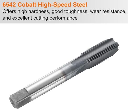 HARFINGTON M15x2 Metric Thread Tap 6542 Cobalt High-Speed Steel TiCN Coated Plug Tap Right Hand Straight Flutes Screw Threading Hand Tap in Saudi Arabia