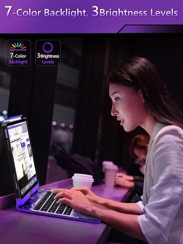 حالة لوحة مفاتيح شفافة لـ iPad Pro 12.9 بوصة 6th/ 5/ 4th/ 3rd Gen ، Touch Case 360 ​​° تدور مع لوحة المفاتيح لأجهزة iPad 12.9 بوصة ، لوحة التتبع ، 7 ألوان خلفية ، ثلج وايت in Kuwait