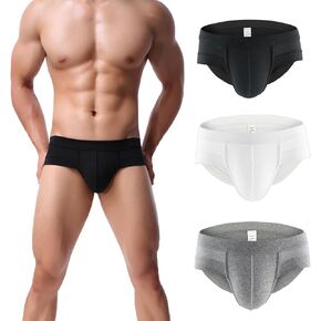 NUJOLI Men's Underwear Briefs Sexy No Fly Pouch Moisture Wicking Underpants Soft Breathable