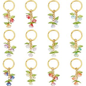 PH PandaHall Pendant Keychain, Resin Pendant Keychain, Macaron Color Matching Cute Keychain