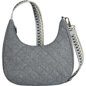 Travelon Boho Anti-Theft Slouchy Crossbody, Gray Heather