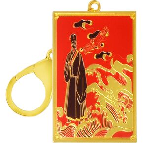 Feng Shui Scholar With Eagle Keychain Wealth Porsperity Success Good Luck Amulet Chinese Art New Year Christmas Gift W5482