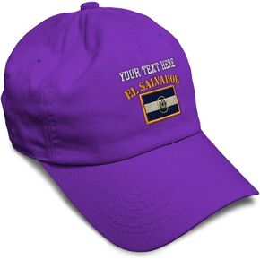Speedy Pros Soft Baseball Cap El Salvador Flag Flags World Cup Soccer Cotton Embroidered Dad Hats for Men & Women