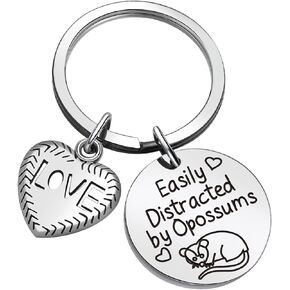 Possum Whisperer Keyring Opossum Key Chain Opossums Breeder Present Opossum Lover Gift