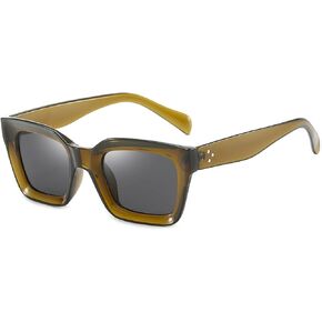 Dollger Retro Sunglasses for Women Trendy Classic Thick Square Frame Sunglasses UV400 Protection
