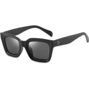 Dollger Retro Sunglasses for Women Trendy Classic Thick Square Frame Sunglasses UV400 Protection