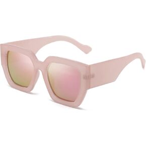 Oversized Square Polarized Sunglasses for Women Trendy Classic Retro Large Frame Sunglasses Ladies Shades UV400 Protection