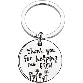 Sevenfly Thank You for Helping Me Grow Keychain Keyring Teacher Appreciation Gifts Term Begin Term End Or Graduation Gift for Teachers, Photo Color, Size