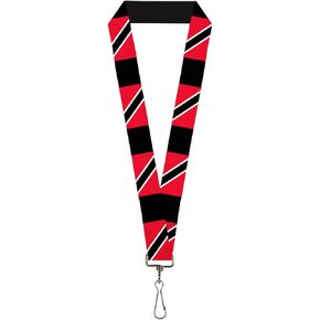 Buckle-Down Lanyard-1.0"-Trinidad & Tobaga Flags/Black Block