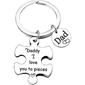 Dad Keyring Father Gifts for Daddy from Daughter Son I Love You Dad Gifts Keychain Gift for Dad Christmas Birthday Gifts for Dad