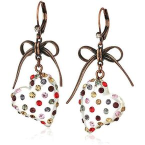 Fashion Multi Lucite Heart Flower Stone Drop Earrings For Women