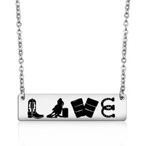 TIIMG Barrel Racing Necklace Love Barrel Racing Gift Horse Rodeo Gift Gift For Wife Girlfriend Sister Horse Racing Gifts