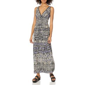 Angie Women's Blue Printed Maxi Dress in Kuwait