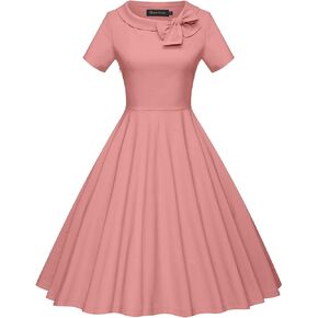 GownTown 1950s Retro Vintage Party Swing Dress with Pockets