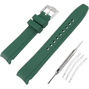 Men's Rubber Strap Replacement for 20mm Rolex Yacht-Master Daytona GMT-Master Oyster Submariner Ladies outdoor work waterproof silicone watch band wrist strap buckle