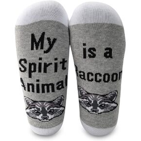 2 Pairs Raccoon Animal Women Socks Raccoon Lover Gift My Spirit Animal Is a Raccoon Socks Raccoon Gift