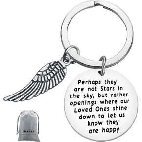 Memorial Keychain Gift Sympathy Gift for Loss Remembrance Gift Perhaps They are not The Stars in The Sky Keychain In Memory of Loved Gift
