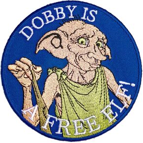 Ata-Boy Harry Potter Patch, Dobby is a Free Elf Iron On Patches - Harry Potter Gifts & Merchandise…