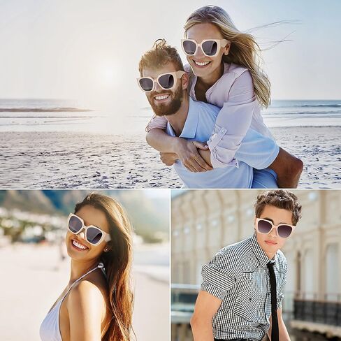 Polarized Oversized Hexagon Sunglasses Womens Mens Fashion Big Shades UV400 Protection Sun Glasses with Leather Case in Kuwait