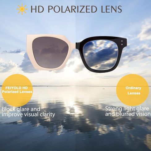 Polarized Oversized Hexagon Sunglasses Womens Mens Fashion Big Shades UV400 Protection Sun Glasses with Leather Case in Kuwait