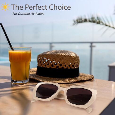 Polarized Oversized Hexagon Sunglasses Womens Mens Fashion Big Shades UV400 Protection Sun Glasses with Leather Case in Kuwait