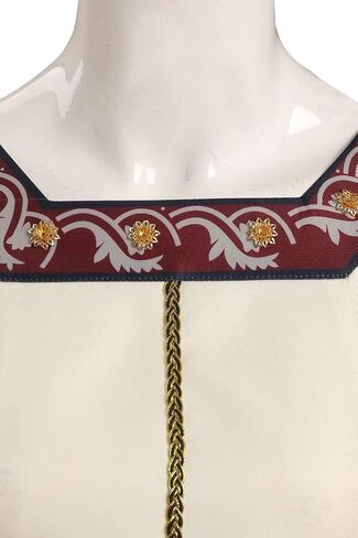 Chahouk Women's Adult Rhaenyra Targaryen Cosplay Costume Red Long Dress Dragon Warrior Costume Medieval Princess Outfit in Saudi Arabia