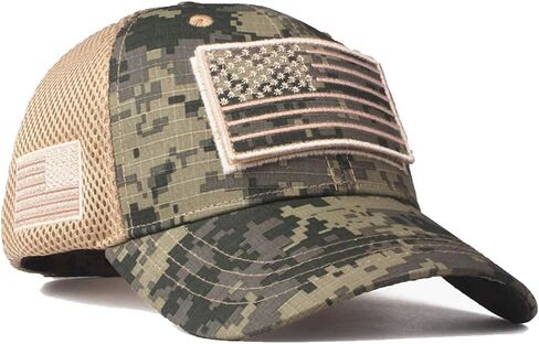 Anna-Kaci Camouflage Trucker Special Tactical Operator Forces USA Flag Patch Baseball Cap in Saudi Arabia