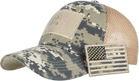 Anna-Kaci Camouflage Trucker Special Tactical Operator Forces USA Flag Patch Baseball Cap in Saudi Arabia