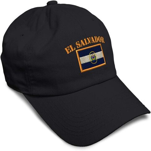 Speedy Pros Soft Baseball Cap El Salvador Flag Flags World Cup Soccer Cotton Embroidered Dad Hats for Men & Women in Saudi Arabia