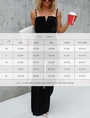 بذلة نسائية مخملية بدون أكمام وحزام سباغيتي قابل للتعديل قطعة واحدة بذلة واسعة الساق in Kuwait