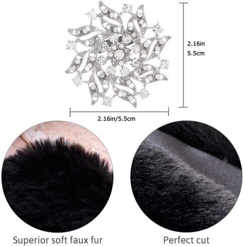 وشاح Yfe للسيدات من الفرو الصناعي طويل من الفرو لحفلات الزفاف من دون أكمام من فرو الزفاف للعرائس ووصيفة العروس in Kuwait