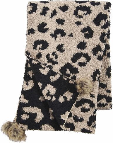 Mud Pie Leopard Chenille Womens Scarf, Tan Leopard, Leopard, One size in Saudi Arabia