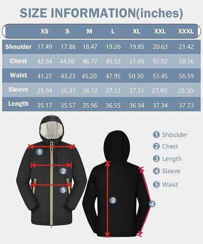 سترة PUREMSX مبطنة بصوف الشيربا للرجال، مقاومة للماء، مقاومة للرياح، معزولة، معطف شتوي خارجي in Kuwait