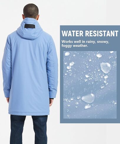 سترة PUREMSX مبطنة بصوف الشيربا للرجال، مقاومة للماء، مقاومة للرياح، معزولة، معطف شتوي خارجي in Kuwait