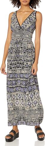 Angie Women's Blue Printed Maxi Dress in Kuwait