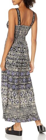 Angie Women's Blue Printed Maxi Dress in Kuwait