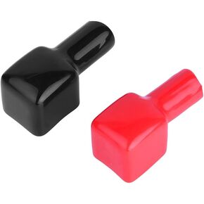 Keenso 2 Pcs Marine Battery Terminal Covers and Boots Flexible Soft Plastic Red & Black Positive and Negative 192681 192682
