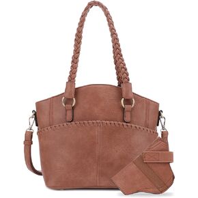 JESSIE & JAMES Bella Concealed Carry Tote Bags For Women with Lock and Key Satchel Purse Top Handle with Crossbody Strap
