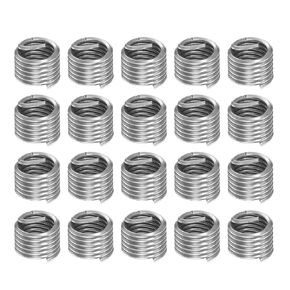 20pcs Wire Thread Inserts M6 x 1 1.5D 304 Stainless Steel Helical Coiled Wire Threaded Sleeve