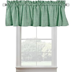 3 Pieces Window Curtain Tiers and Valance Set Cotton, Half Short Window Curtains 2 Tiers & 1 Valance Farmhouse Vintage Curtains for Kitchen Bathroom Living Room- Blue