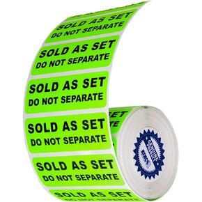 Sold as a Set Do Not Separate Labels Stickers by Kenco 3" X 1" Fluorescent Green FBA Labels Shipping Labels (1 Pack (500))