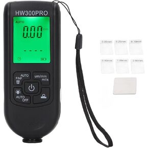 Digital Coating Thickness Gauge, Portable Paint Thickness Meter, Automatic Shutdown Function, 0 to 2000UM Range, Coating Measuring Tool for Car Laboratory (White)