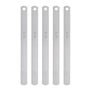 5pcs Mn Steel Feeler Gauge 0.7mm Thickness 150mm Length Metric Filler Thickness Gage Gap Measuring Tool Single Blade
