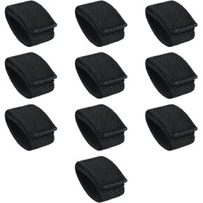 10pcs Belt Keepers for Duty Belt, Nylon Belt Loop Keeper Magic Adhesive Police Tactical Belt Keepers Fixing Duty Belt Clip Accessories for 1.5in Wide Belts Law Enforcement Security Outdoor Sports