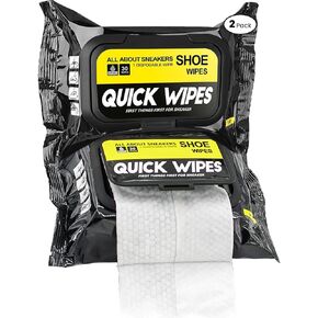 Shoe wipes Pack of 2 Total 60 Pcs Sneakers Cleaning Quick Wipes Removing Dirt and Stains with Disposable Shoe Wipe