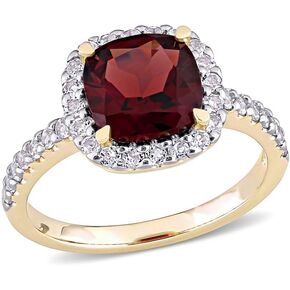 Womens Cushion Cut Gemstone Halo Statement Ring in White, Rose Or Yellow Flash Plated 925 Sterling Silver