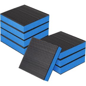8 Pack 4 x 4 x 7/8 Inches Rubber Anti Vibration Pads Heavy Duty Blue EVA Pad for Air Conditioner, Hvac, Treadmills Washer and Dryer etc